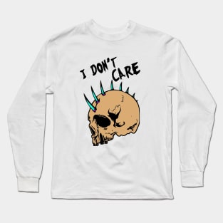 Mohawk Skull Tshirt Long Sleeve T-Shirt